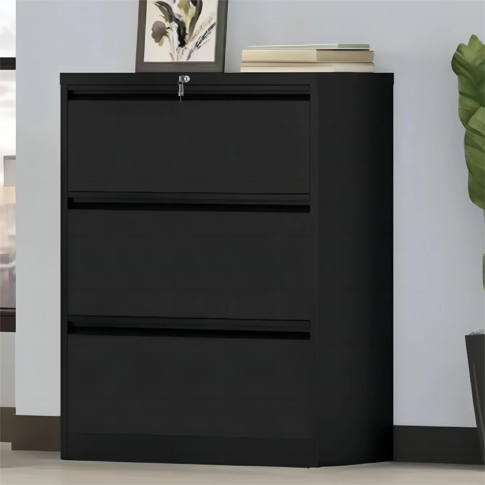 35W 2/3/4-drawer Lateral Locking Steel File Cabinet for A4, Legal, Letter