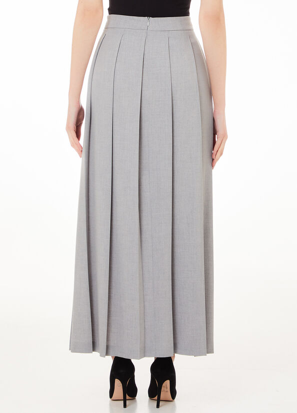 Gonna a pieghe in twill