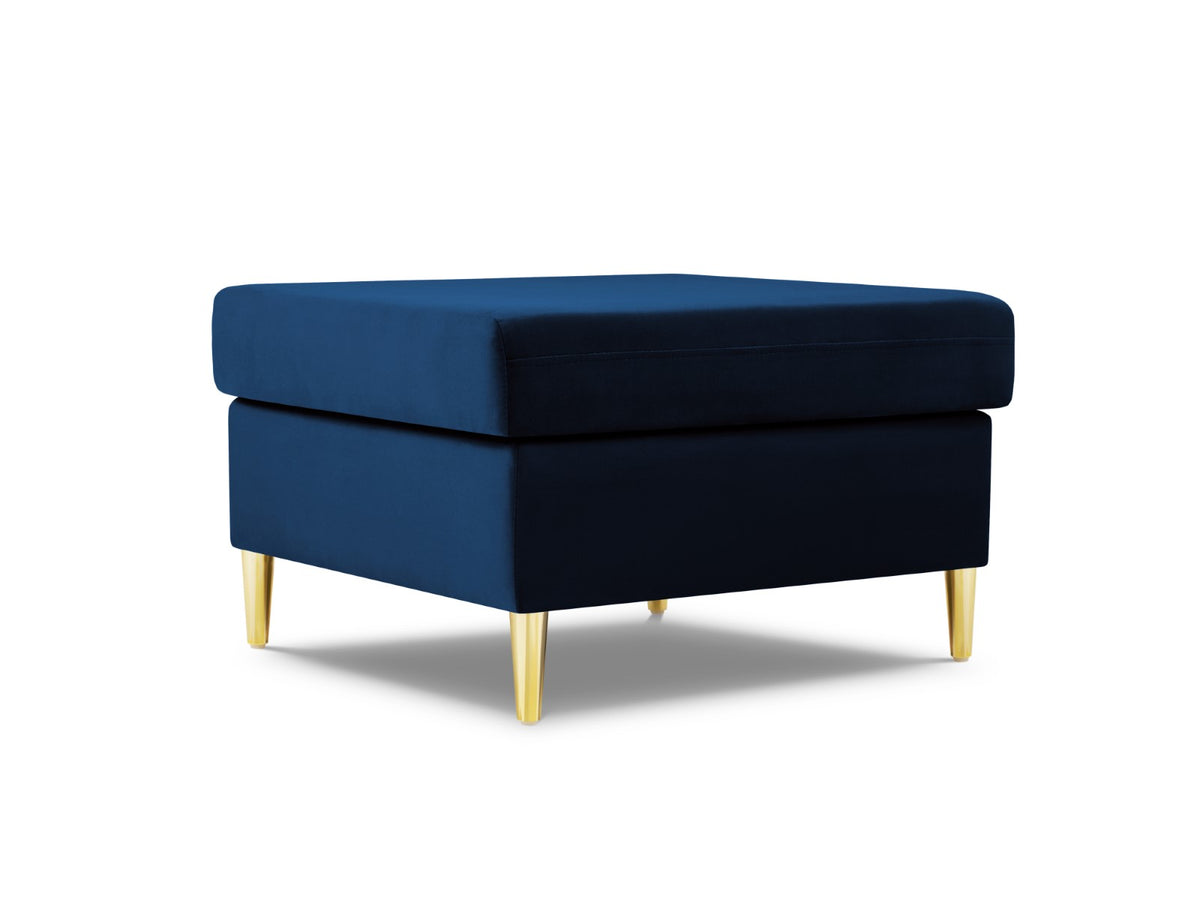 Cosmopolitan Design Poef Kyoto flueel, koningsblauw - 70x70x45cm