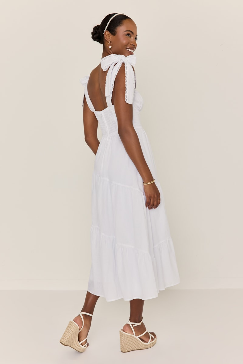 Laurie Bow Strap Midi Dress