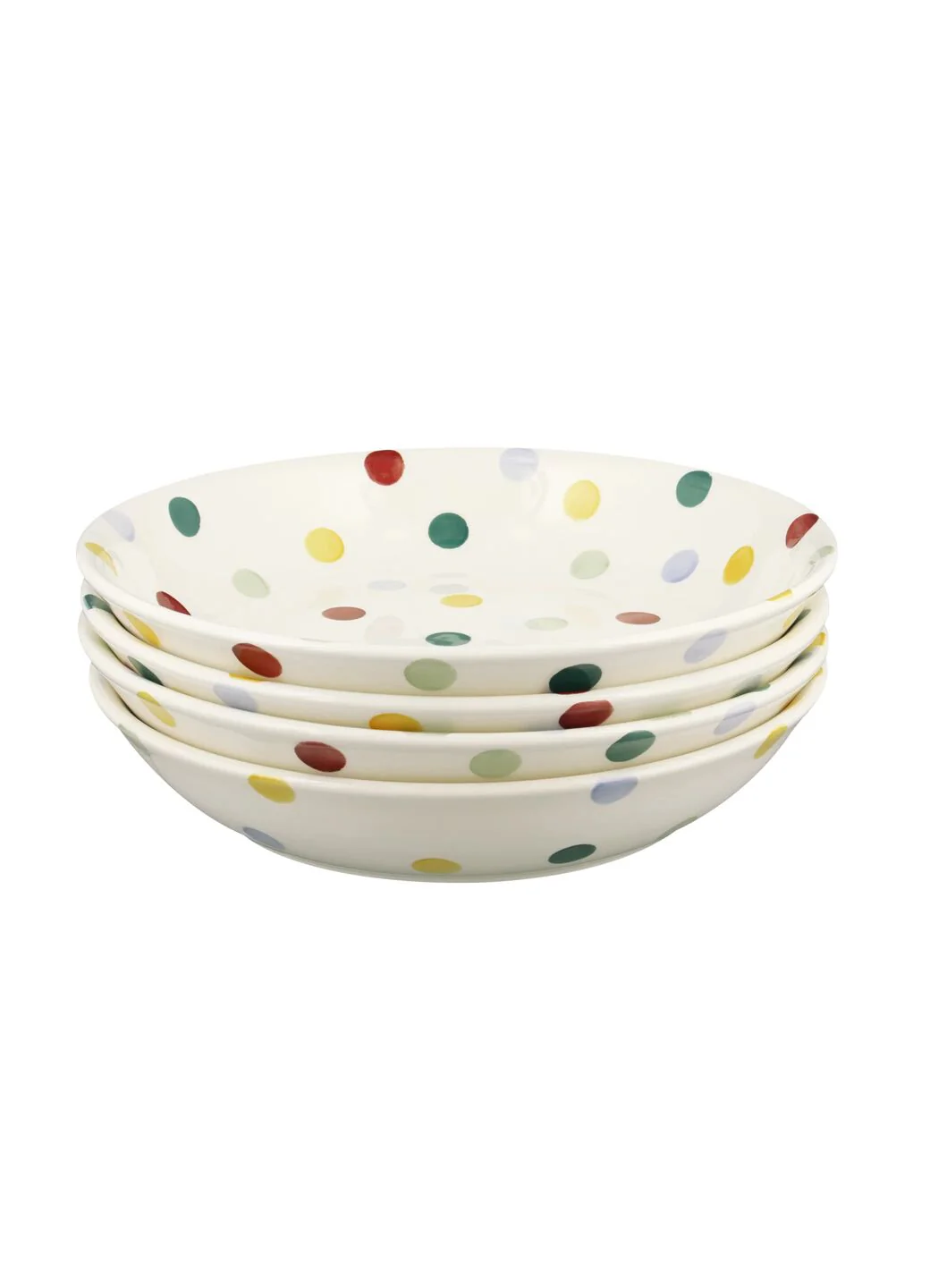 Polka Dot Medium Pasta Bowl  - Set of 4
