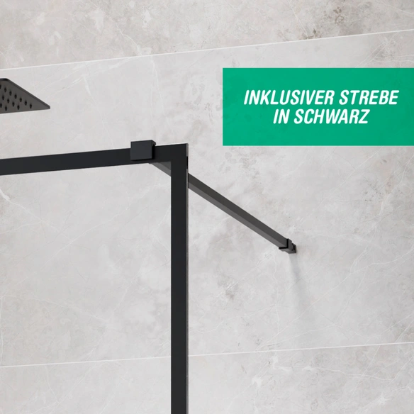 Duschwand »Bl4ckline«, 900ER, Walk-In
