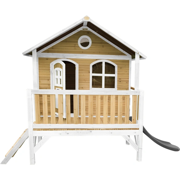 Kinderspielhaus »Stef«, BxHxT: 349 x 233 x 212 cm, Holz, braun/weiß/grau