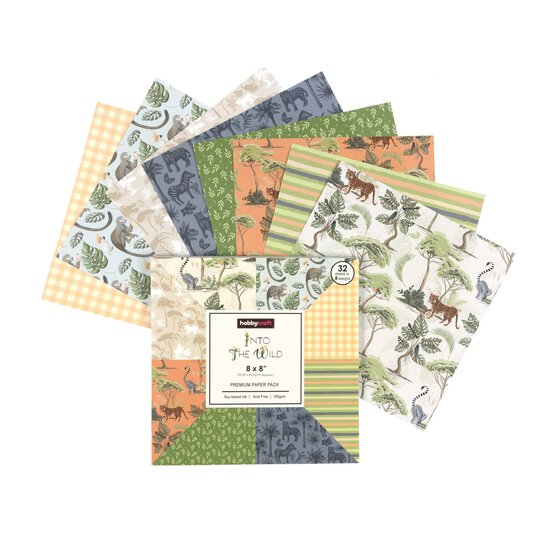 Into The Wild 8 x 8 Inches Paper Pack 32 Sheets