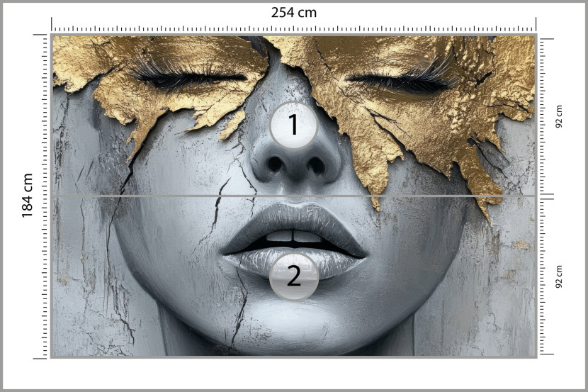 Fototapeta Abstrakcyjny Portret Kobiety 254x184cm