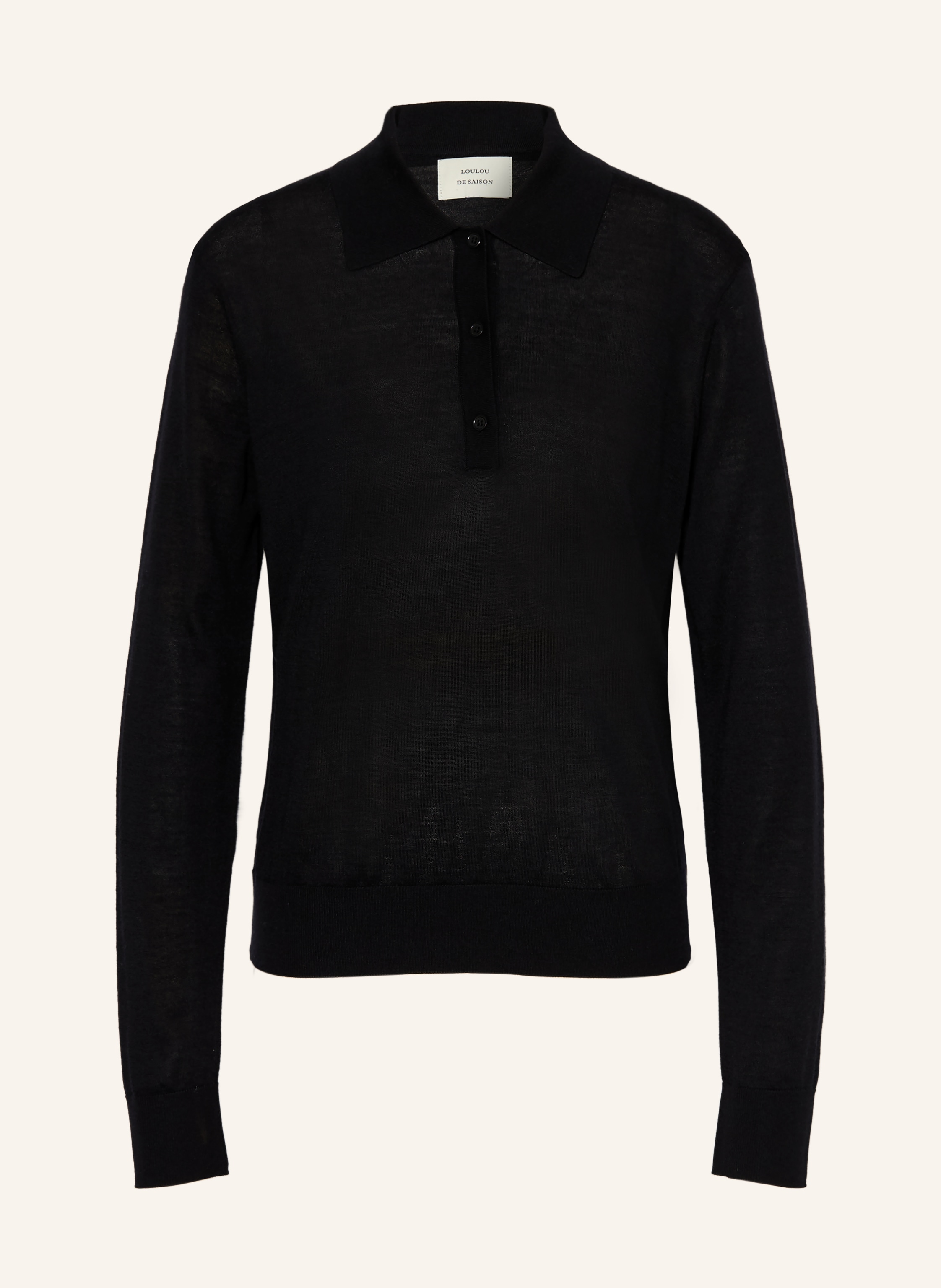 LOULOU DE SAISON Strick-Poloshirt MILES aus Cashmere