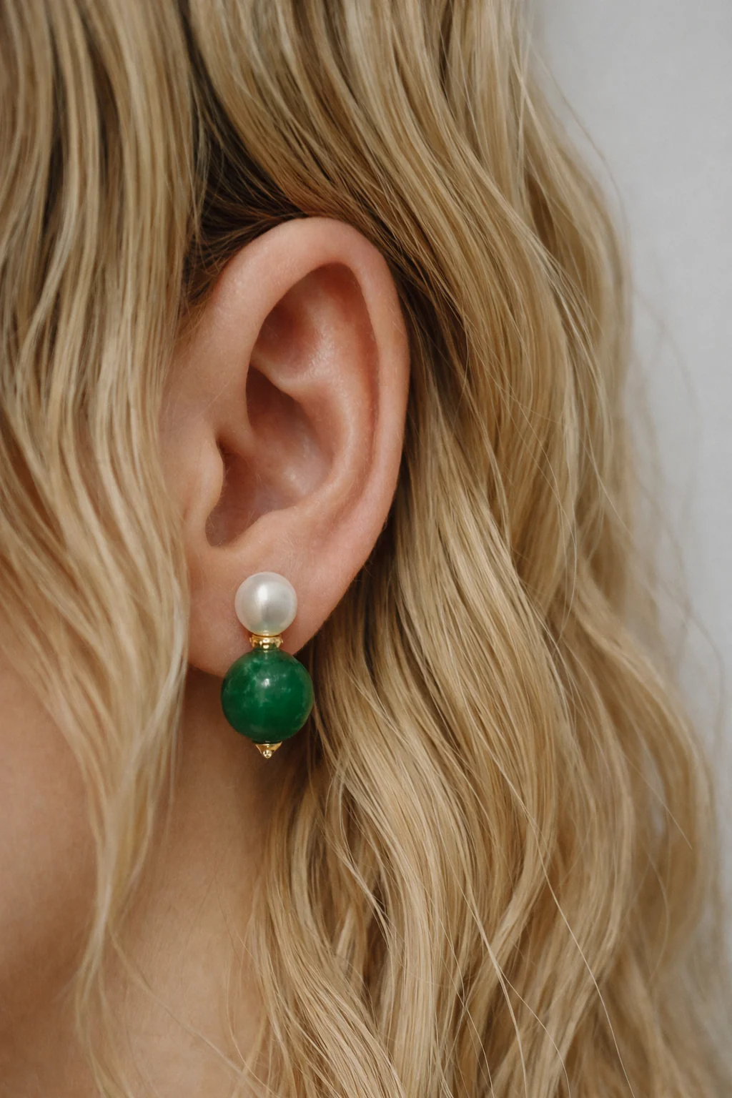 Robyn — Pearl Jade Stone Drop Earrings