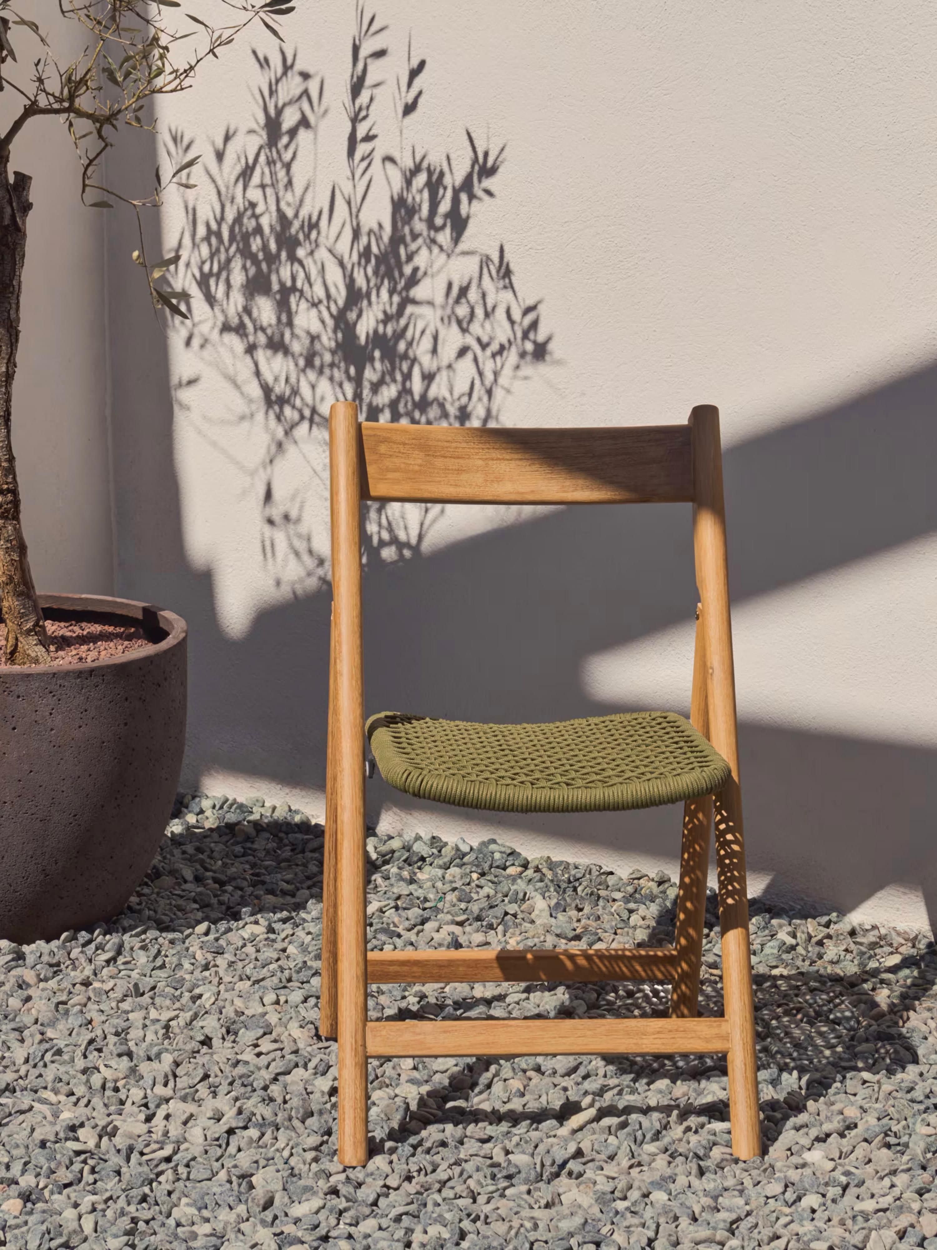 Klappbare Gartenstühle Dandara aus Akazienholz, 2er-Set