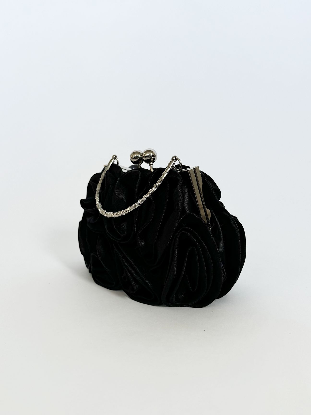 SVNX Rose Satin Clutch Bag