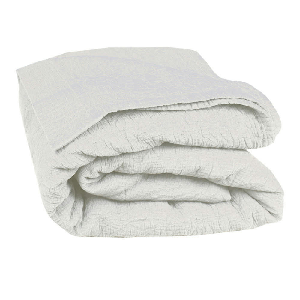 LEA ECRU - Couvre-lit  pur coton ecru 230x250