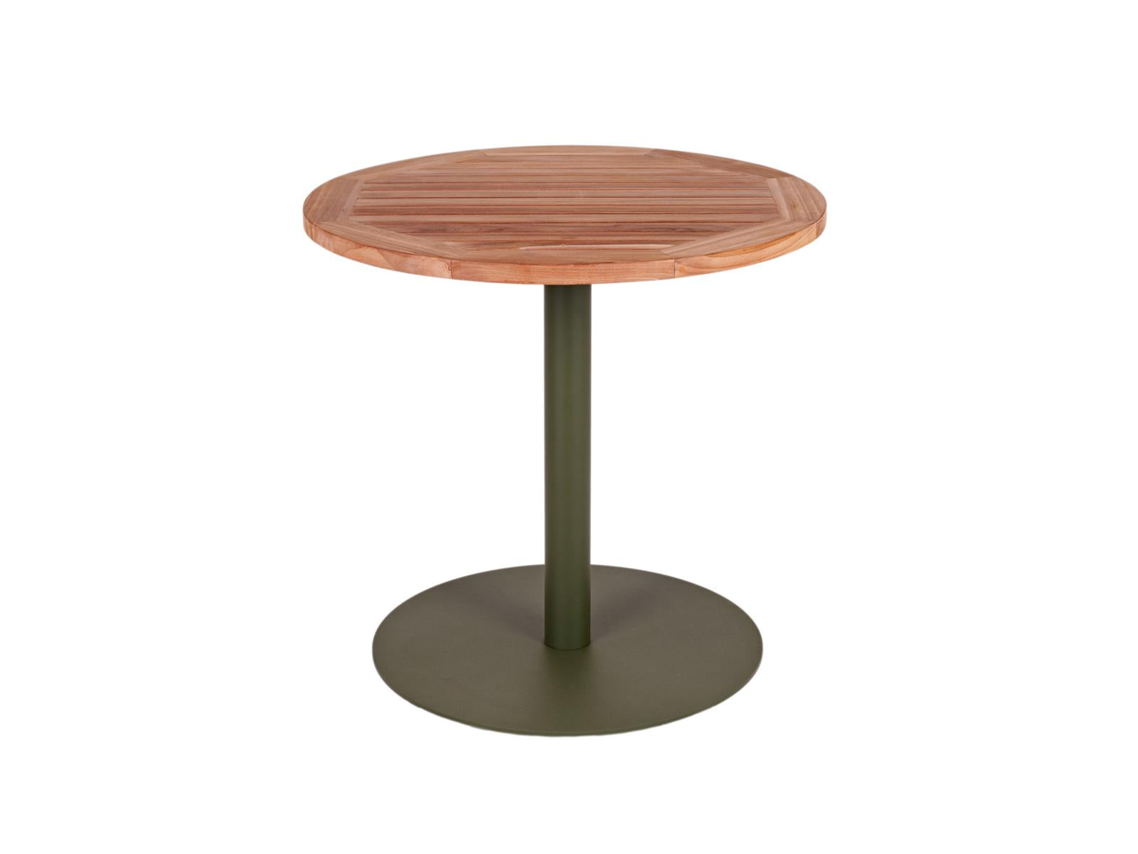 MaximaVida ronde tuintafel Java olijfgroen 80 cm- zware 49 kg uitvoering