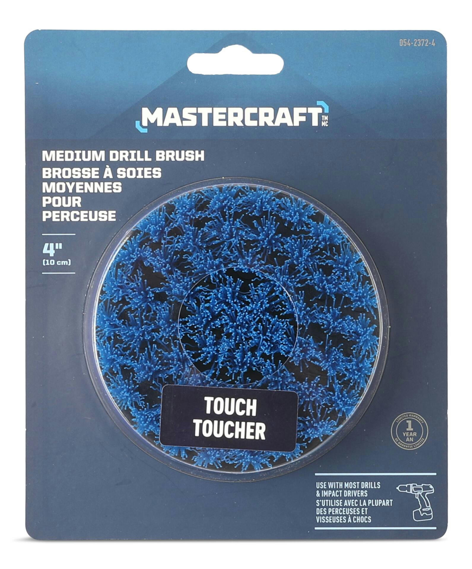 Mastercraft Impact-Ready Round Bristle Drill Brush, Medium, 4-in