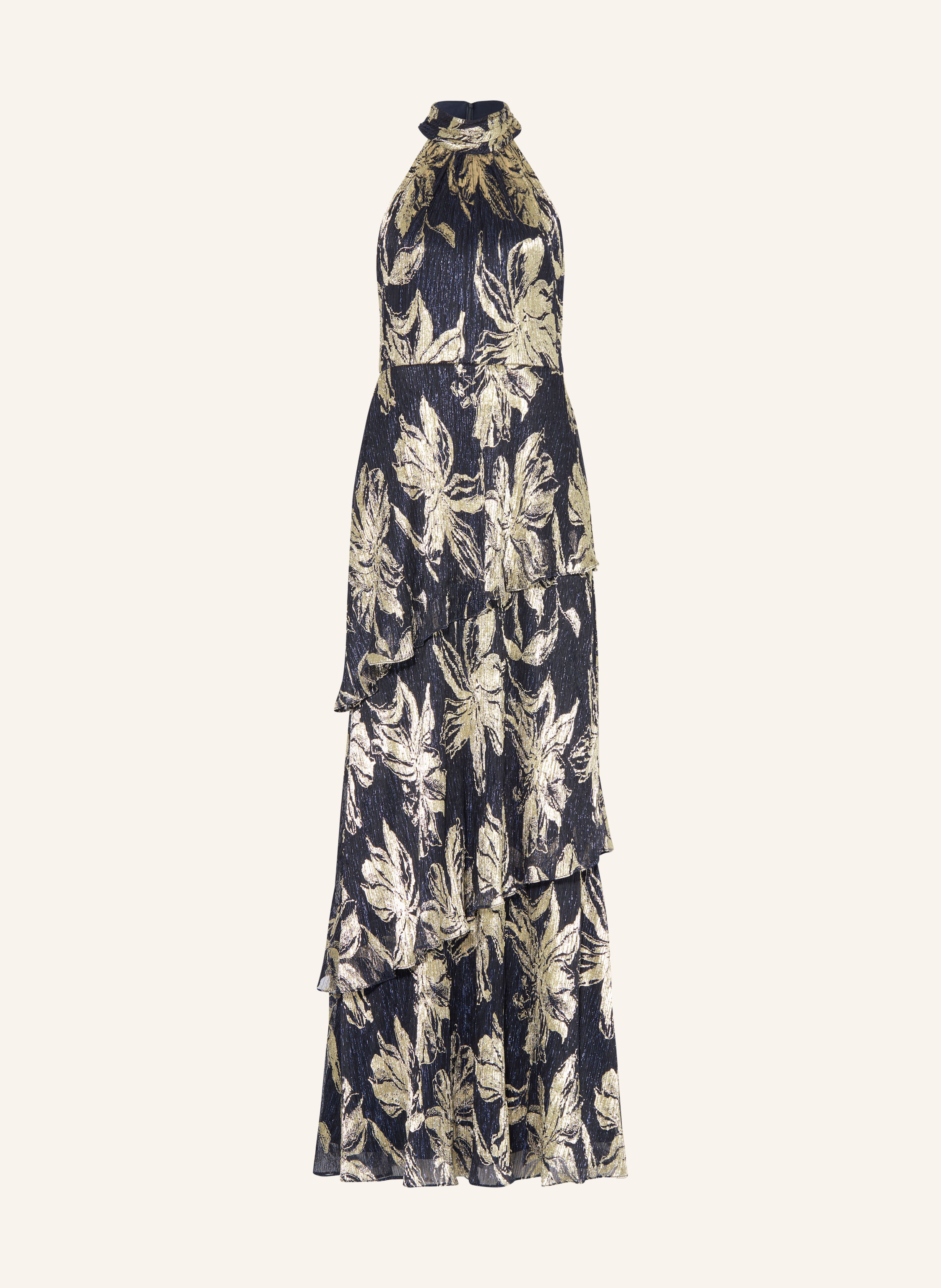 ADRIANNA PAPELL Abendkleid mit Glitzergarn und Volants