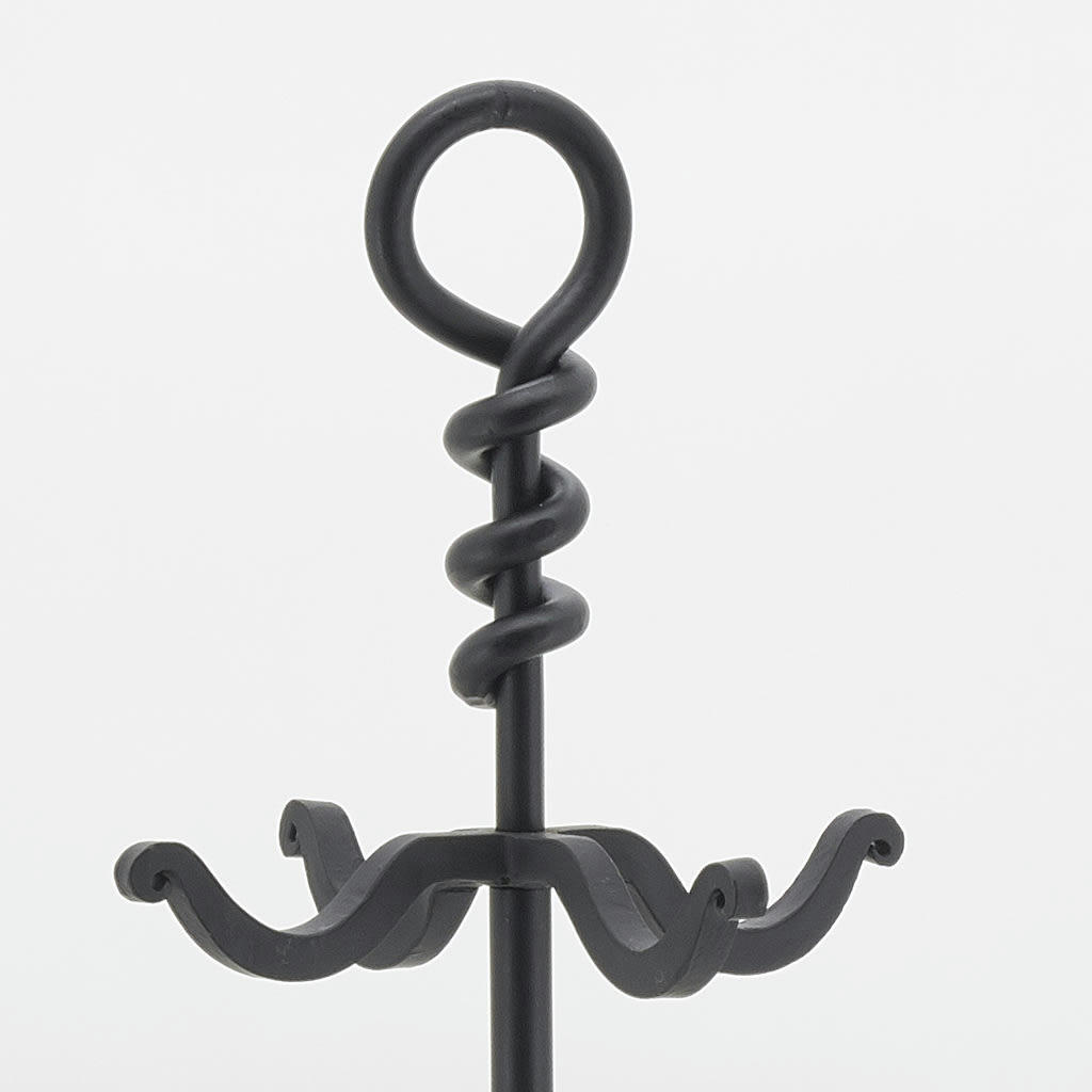 - Valet de cheminée en fer forgé noir 4 accessoires