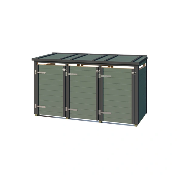 Mülltonnenbox, »Killarney«, LxBxH: 234x96x130 cm, grüngrau-anthrazit