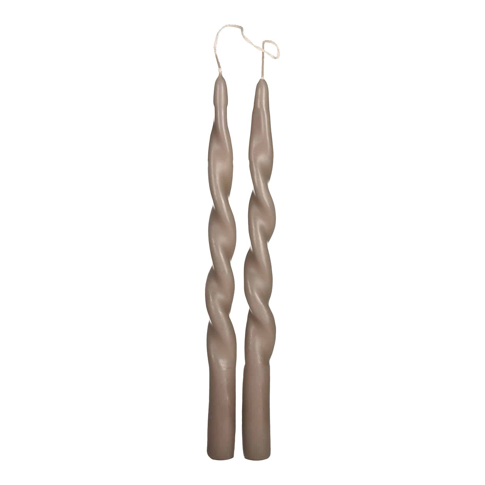 Spitzkerzen Gedreht Beige, ⌀ 2 cm, H 300 mm, 2 Stück