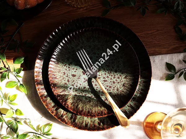 Komplet talerzy na 6 osób (18 el.) Lubiana - Stoneware Jade