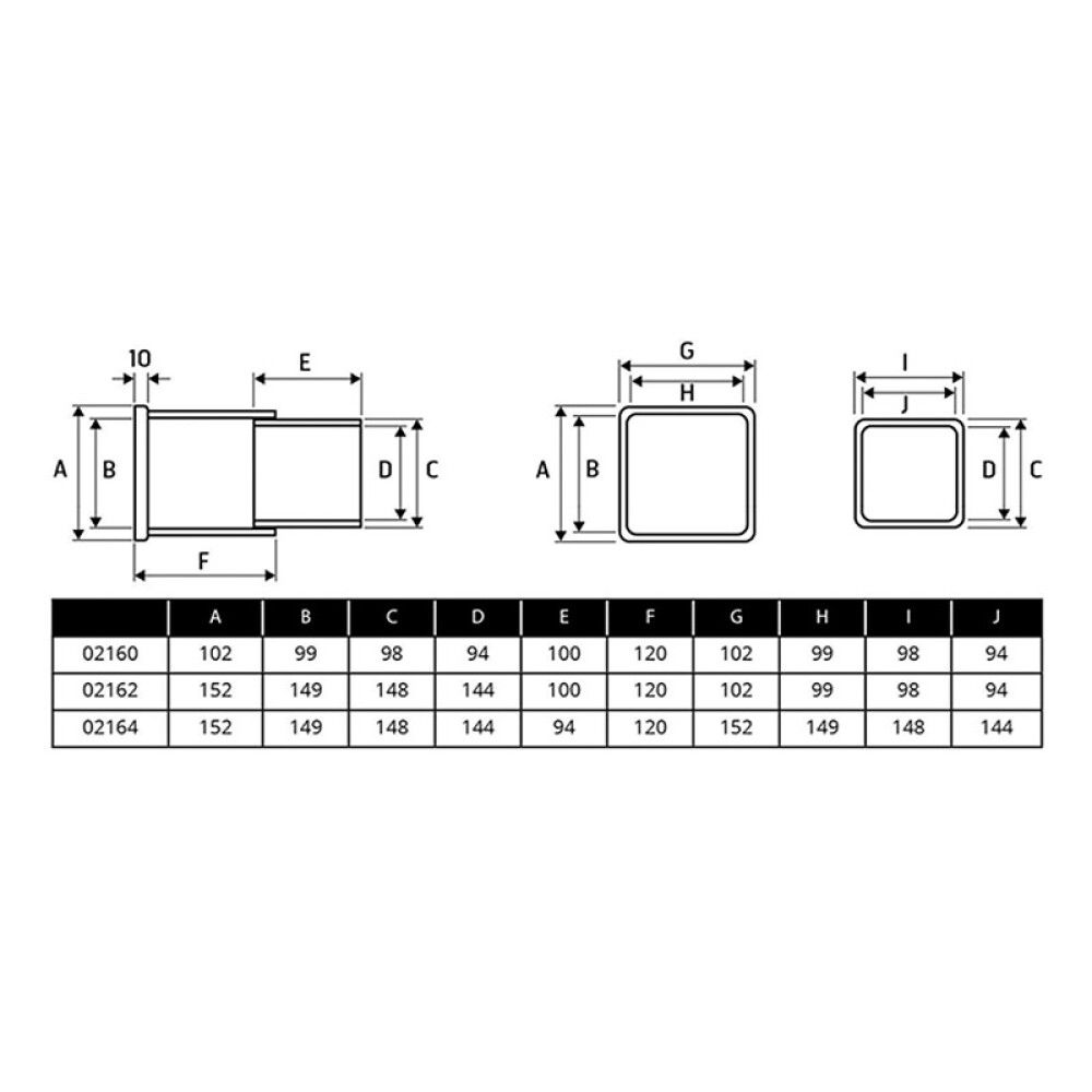 TELESKOPKANAL FLEXIT 12-21CM PLAST 100X100CM
