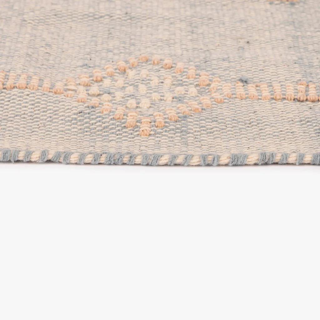 Tapete Algodão Azul e Bege 200x300 BENAGIL
