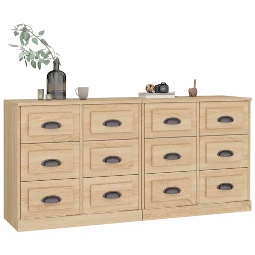 NNEVL Sideboards 2 pcs Sonoma Oak Engineered Wood