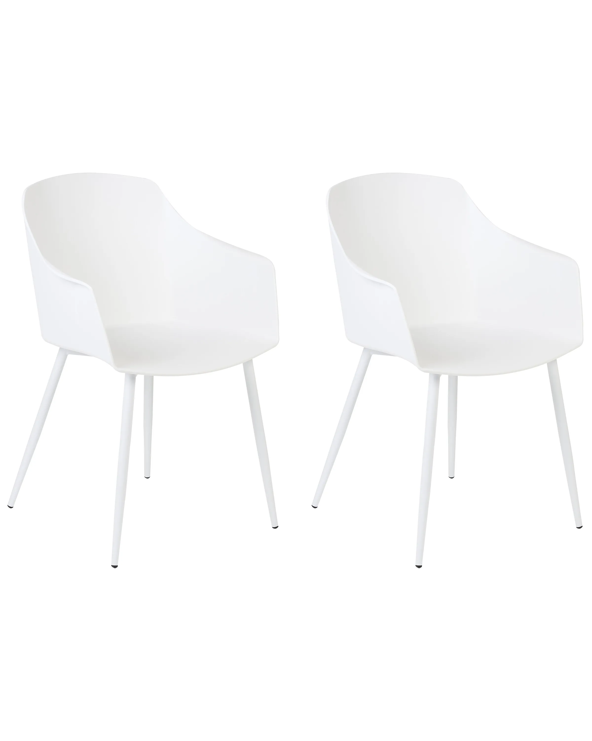 Set of 2 Dining Chairs FONDA White