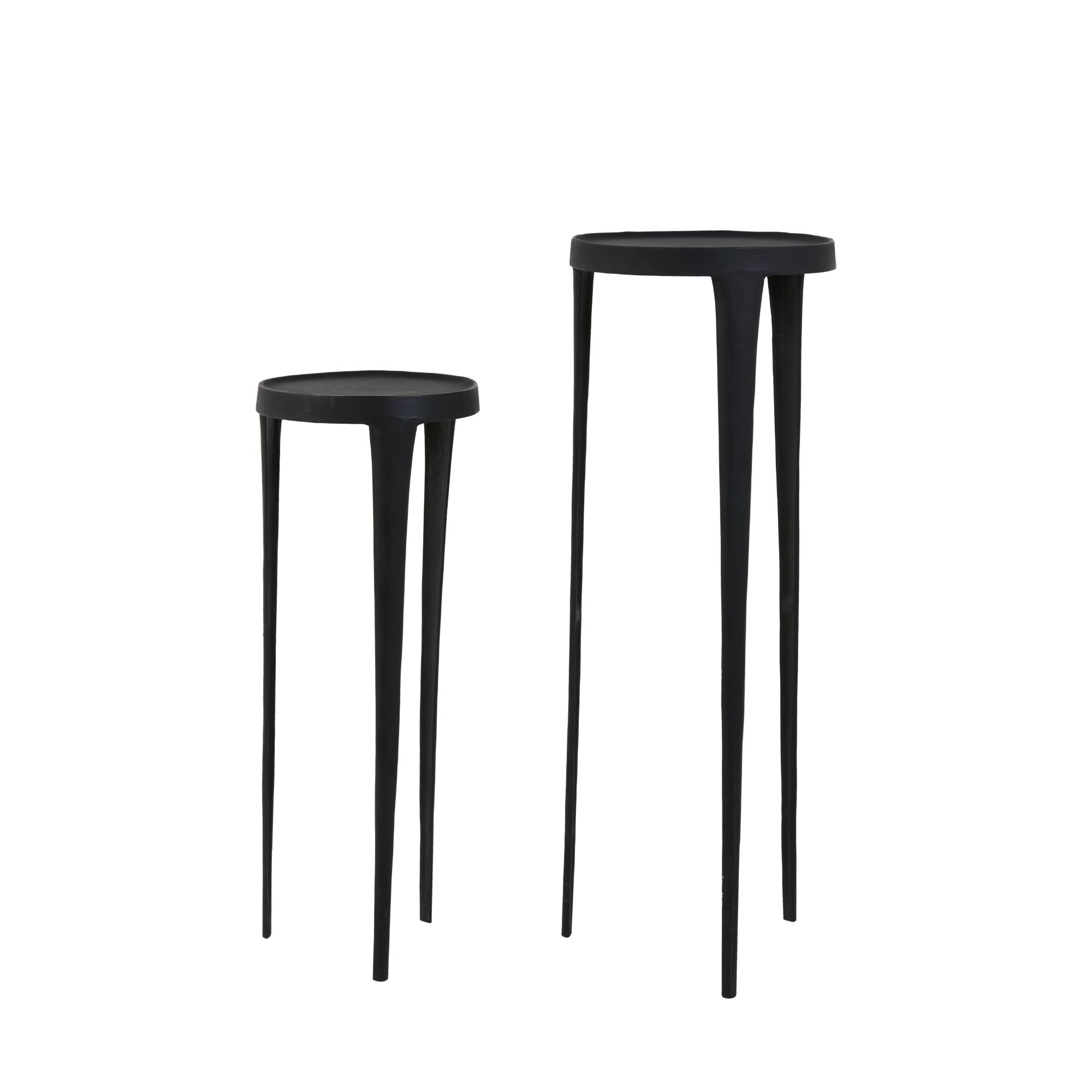 Light & Living bijzettafel Tobias - zwart - Ø35cm