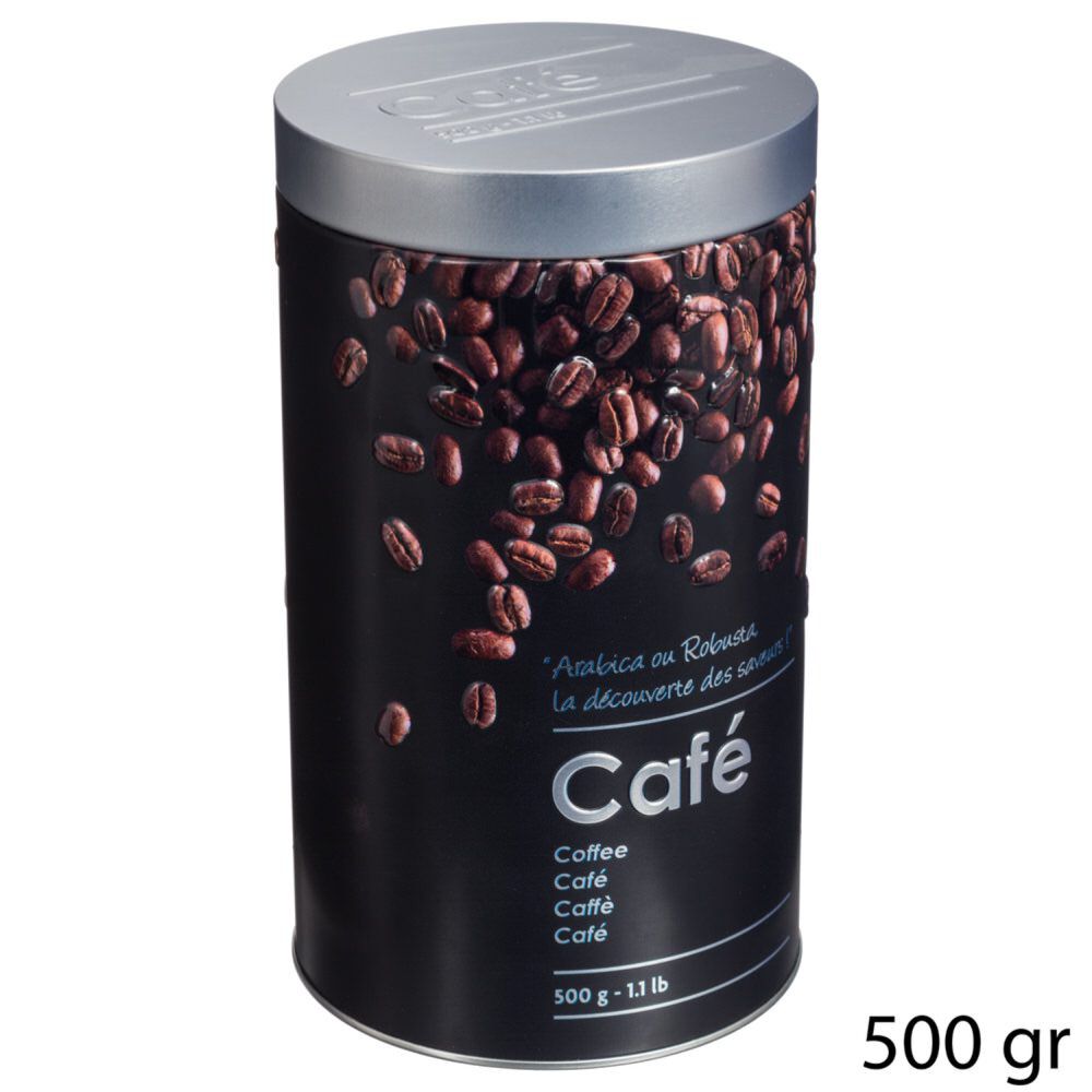 Lata para café em metal decorada 500gr
