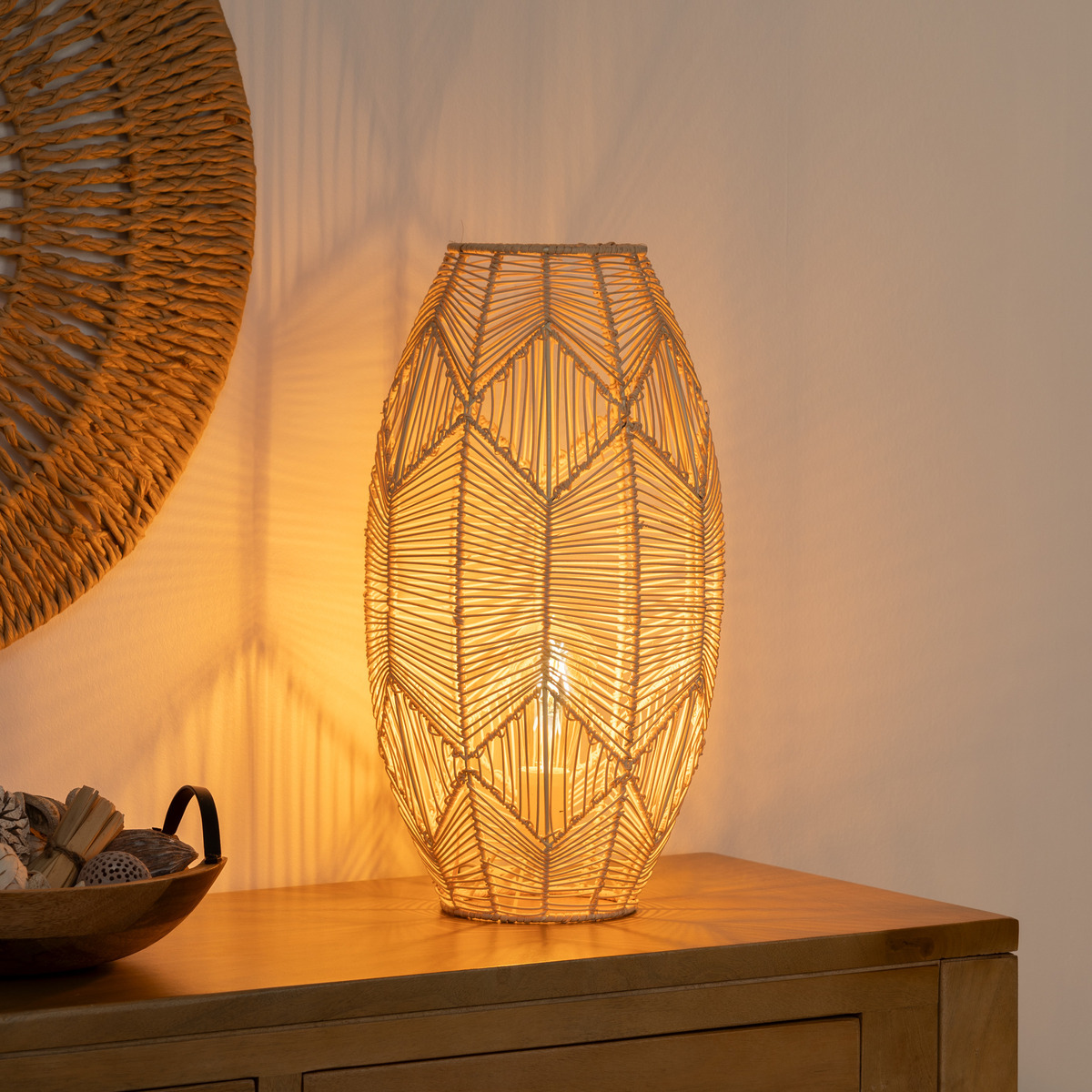 Lamp "Kita" Wood, H49 cm