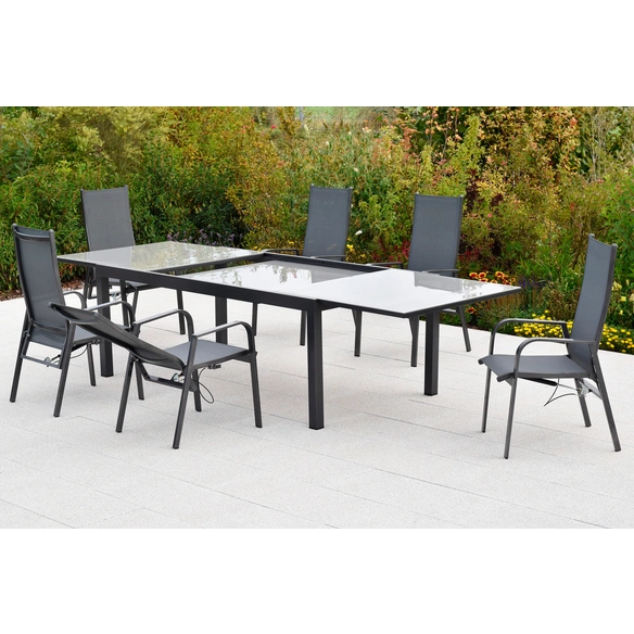 Gartenmöbel-Diningset »Alassio«, 7 tlg., 6 Sitzplätze, Aluminium