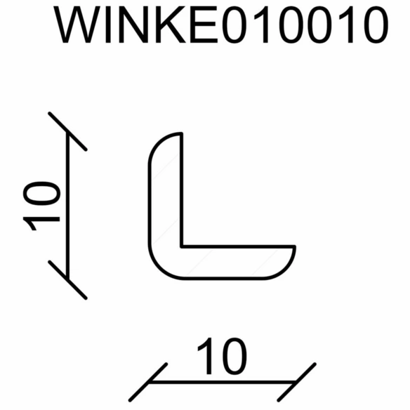 Winkelleiste, Fichte- & Kieferholz natur, LxHxT: 100 x 1 x 1 cm
