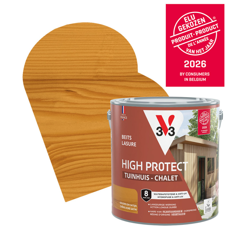 Lasure pour chalet High Protect chêne doré 2,5 L V33