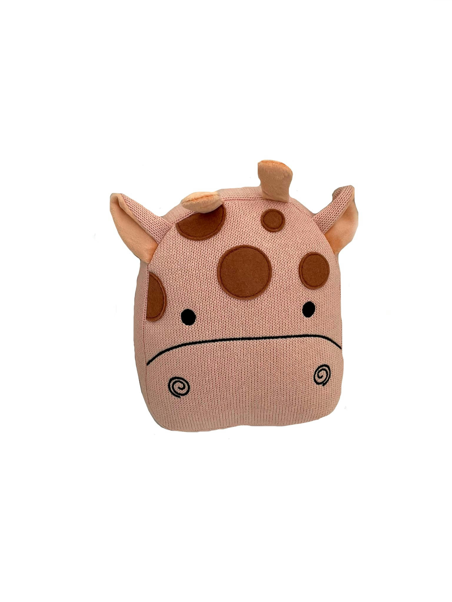 MONTESSORI - Coussin girafe pinky Clara 100% coton rose