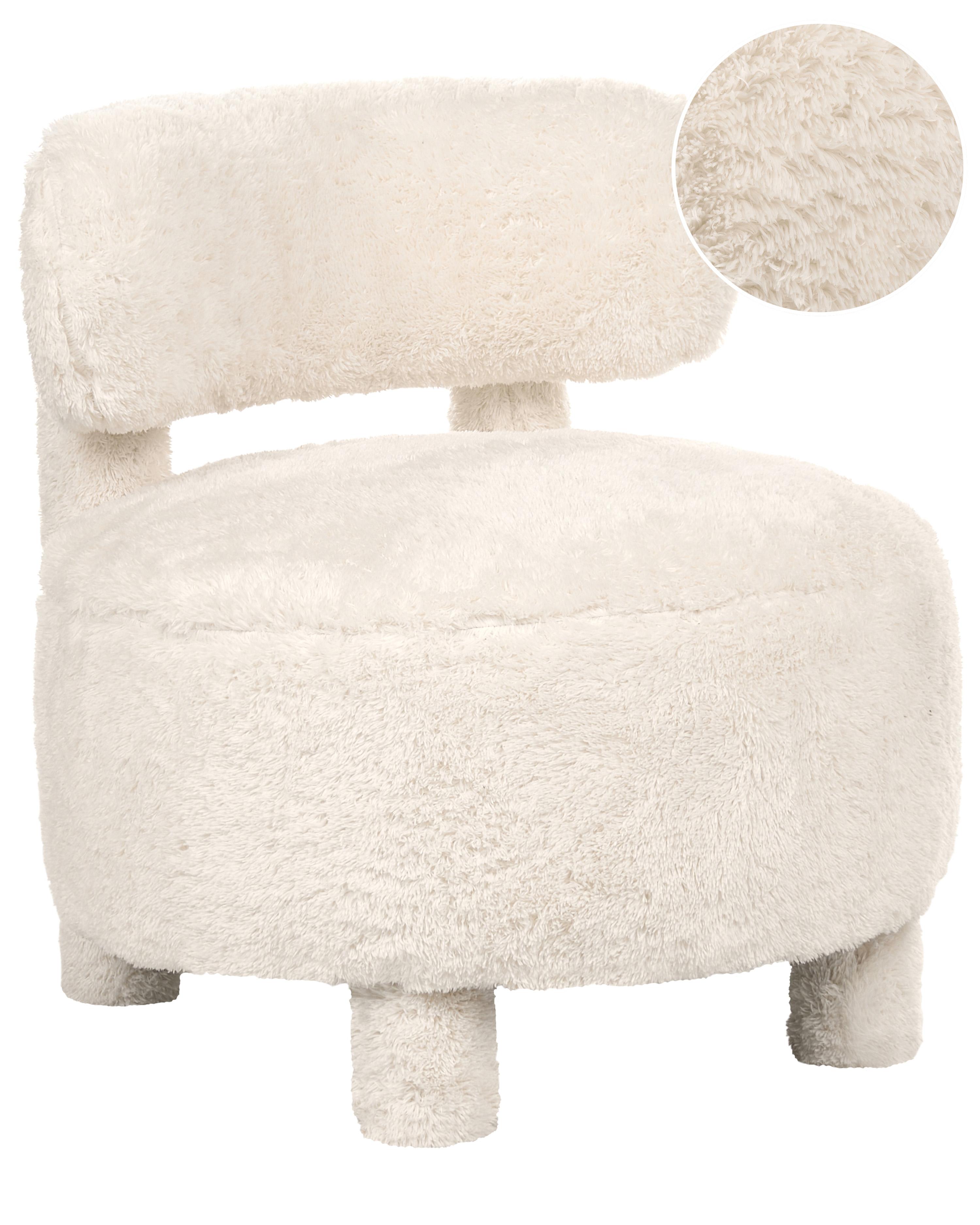 Armchair HAMINA Faux Fur Light Beige