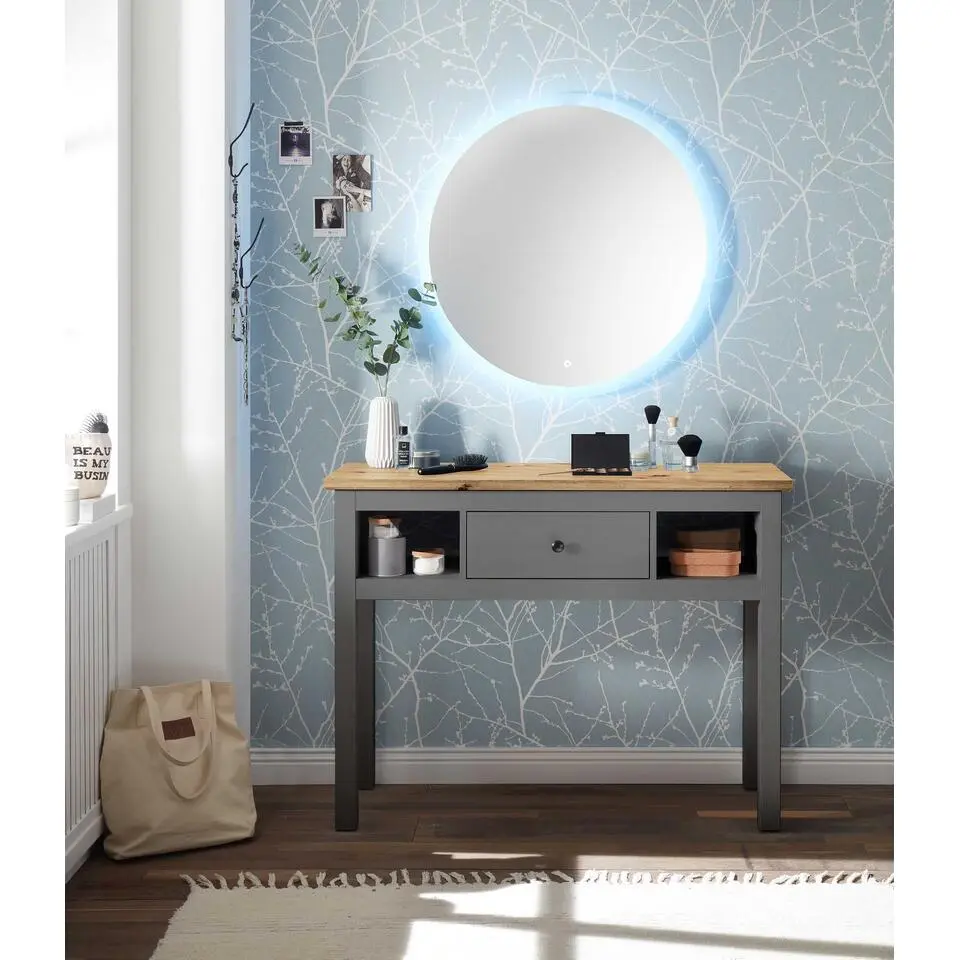 Make-uptafel Enid 114cm 1 lade - grijs