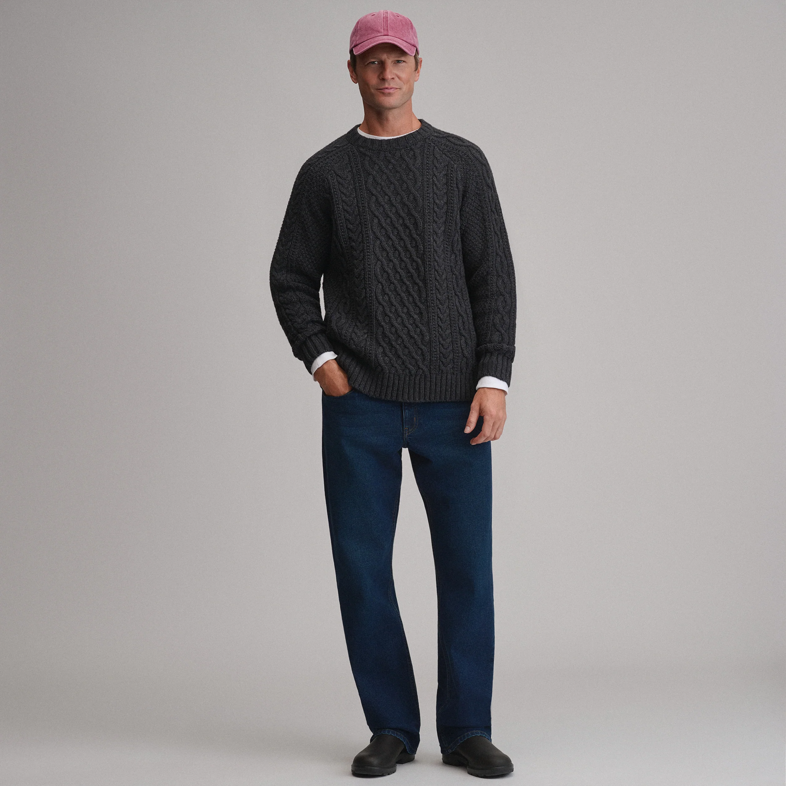 Men's Northwest Cable-Knit Crew Sweater