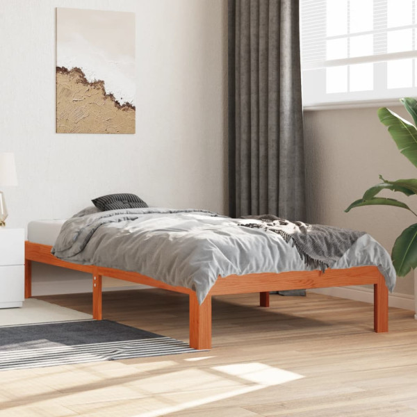 Łóżko Drewniane Rama Łóżka Sofa Brązowe Do Sypialni Pokoju 75x190 cm