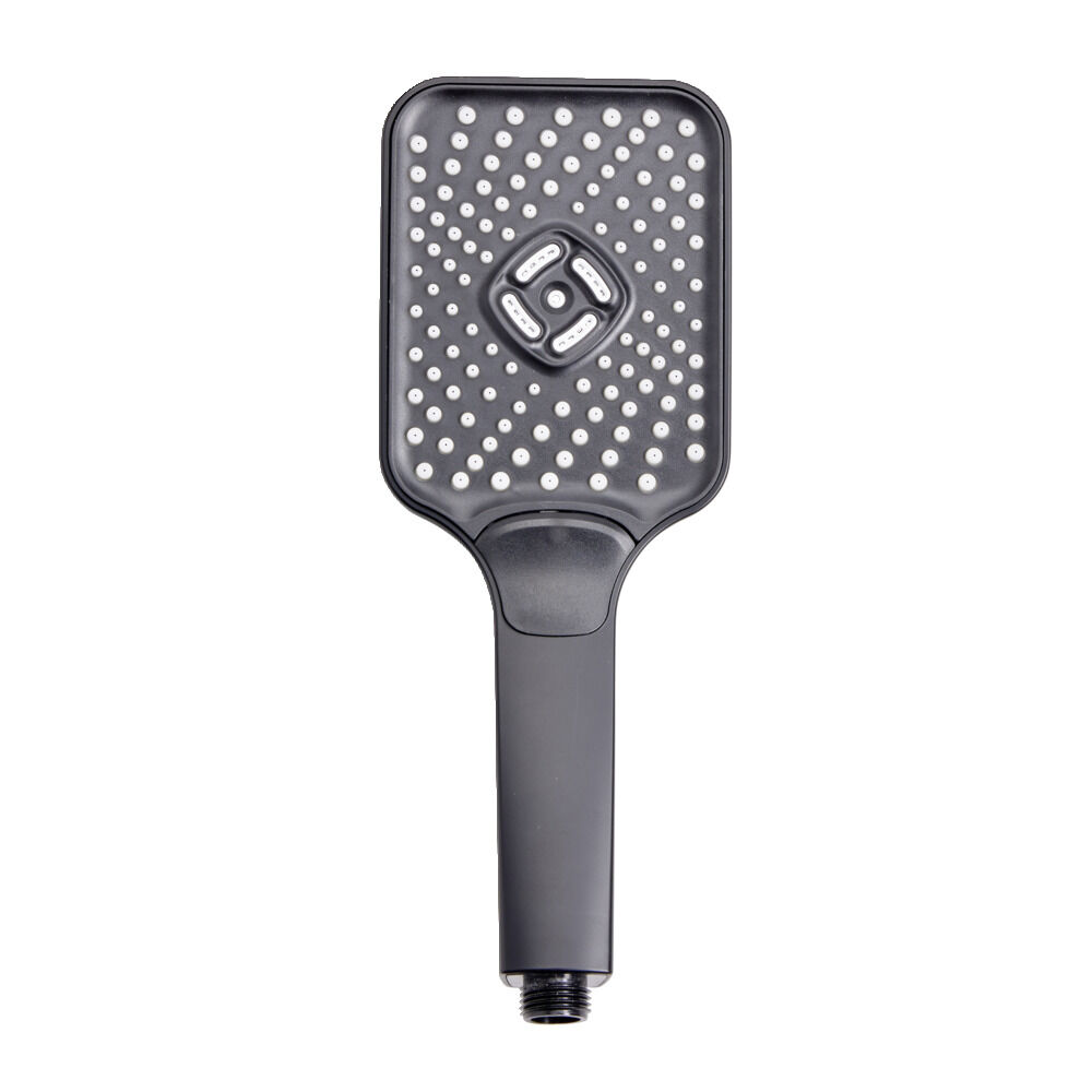 Pommeau de douche carré 3 fonctions gris 11x2,5xH27,5cm