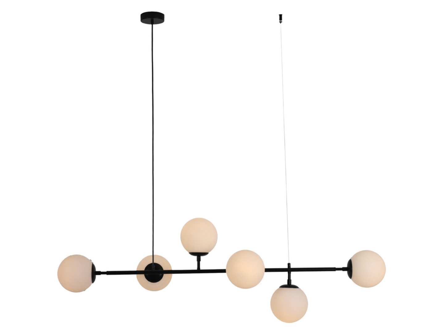 Lampa wisząca Alisa 6-punktowa metalowa czarna