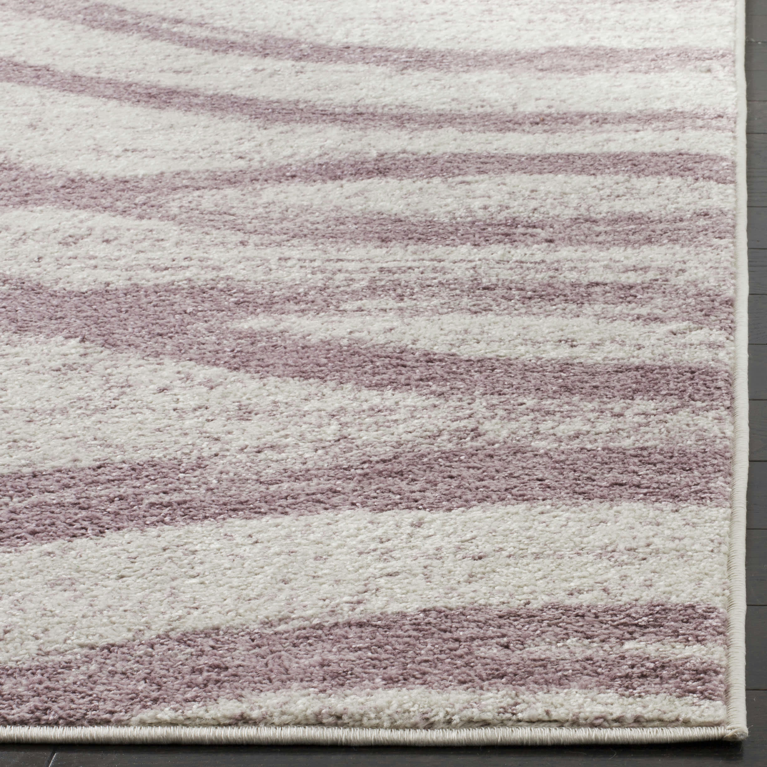 ADIRONDACK - Tapis de salon interieur en crème & violet, 76 x 244 cm
