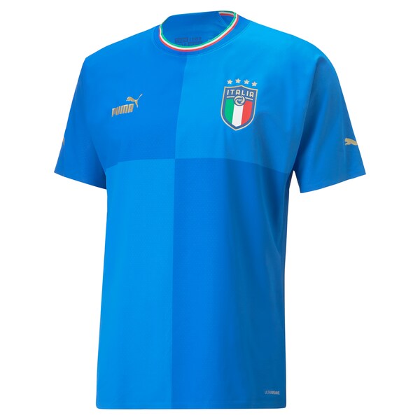 Italy National Team Puma 2022/23 Home Authentic Blank Jersey - Blue