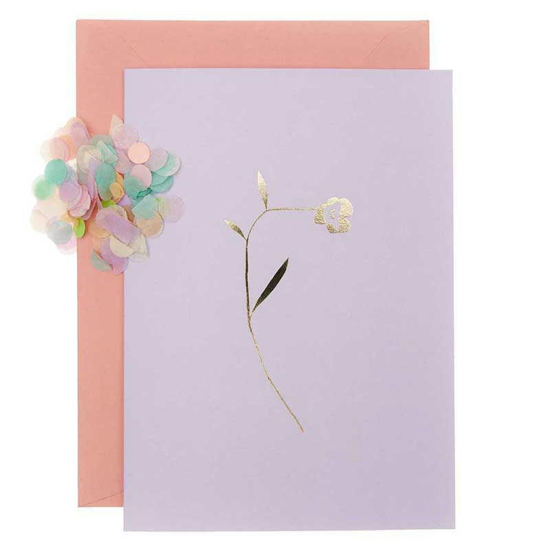 LILAS - Carte florale lilas DIY à personnaliser