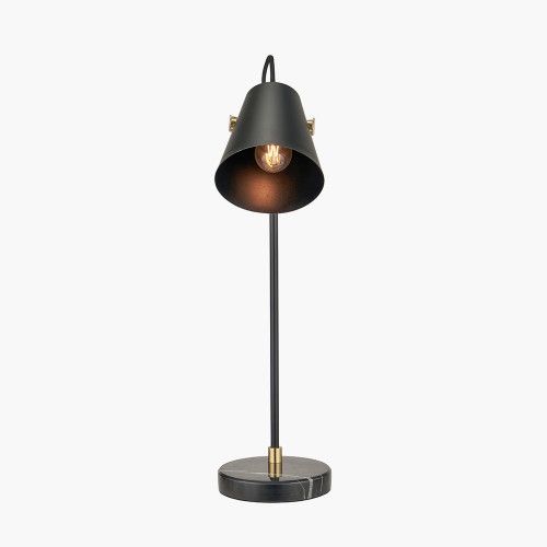 Ruma Black and Brushed Brass Task Table Lamp