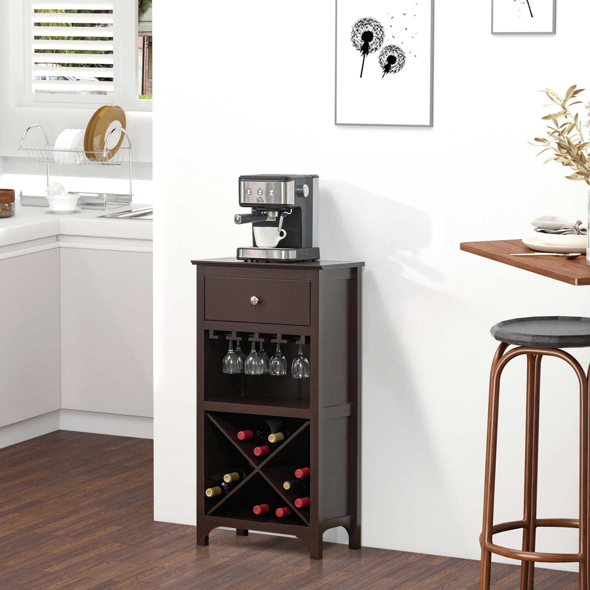 - Casier à vin design industriel 12 bouteilles support verre vin intégré