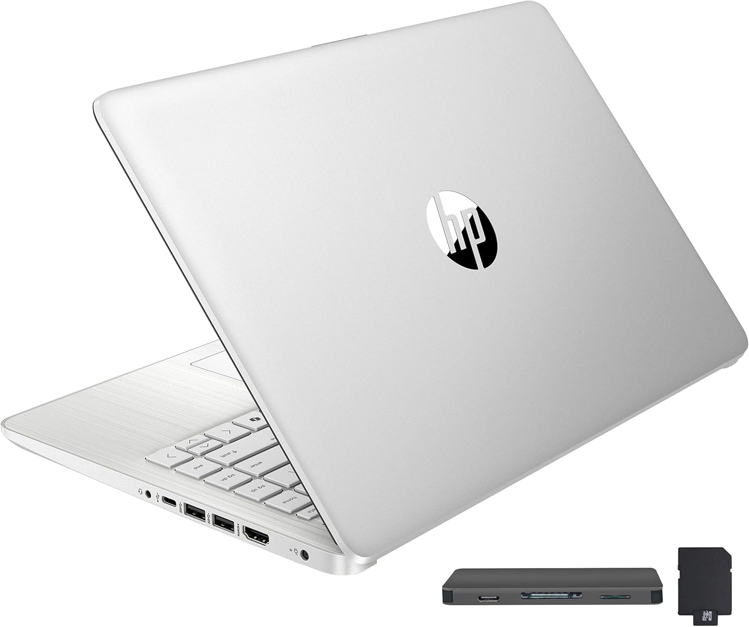 HP Stream 14 HD BrightView Laptop  Intel Celeron N150  16GB RAM  288GB Storage (128GB UFS + 160GB Docking Station Set)  Intel UHD Graphics  720p Webcam  Wi-Fi  1 Year Office 365  Win 11 S  Silver