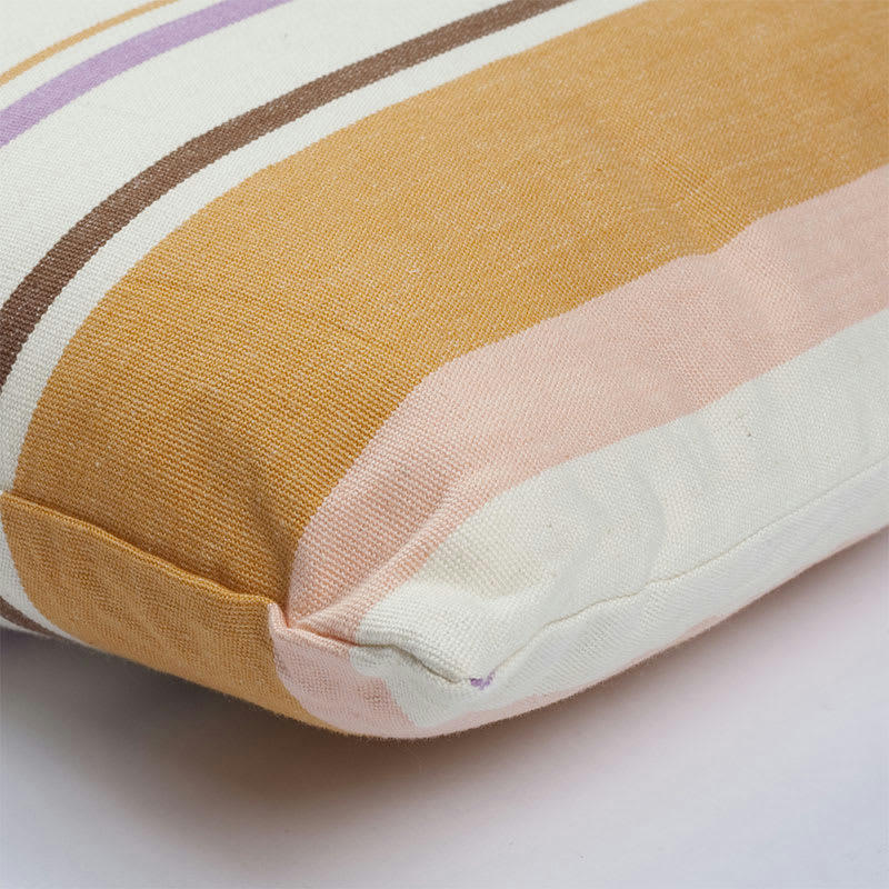 LIBERTY - Coussin à rayures jaune multi 38x38