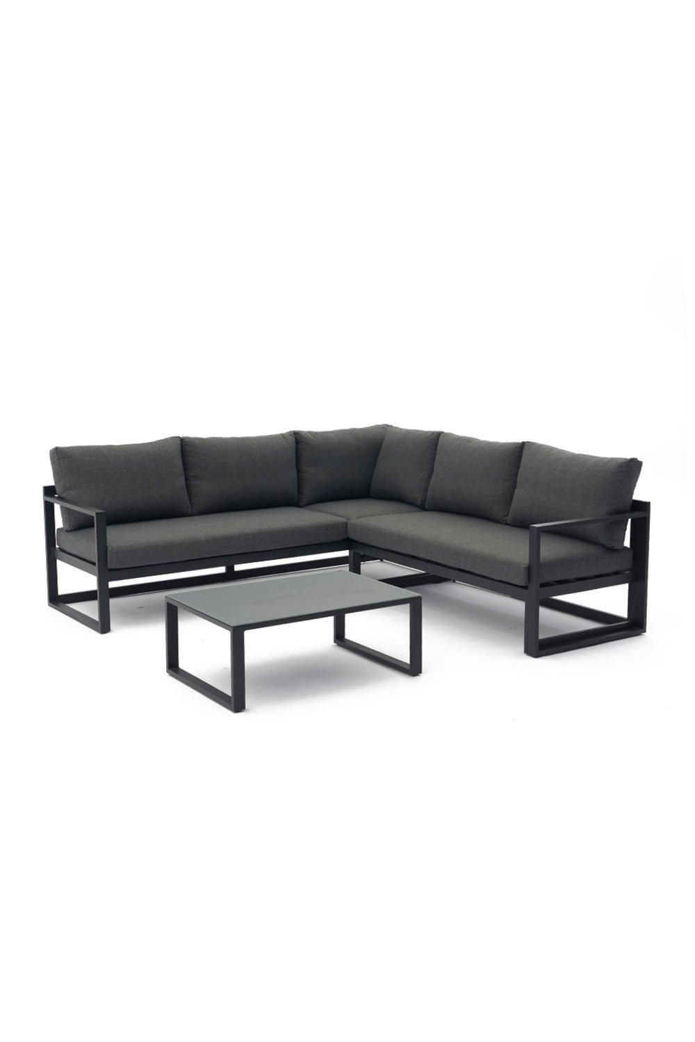 Harbour Lifestyle Havana Corner Group Set with Reclining Feature and Coffee Table in Washed Grey