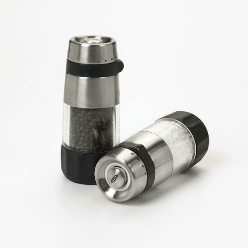 Oxo Good Grips Accent Mess-Free Stainless Steel Salt & Pepper Grinder 2Pc