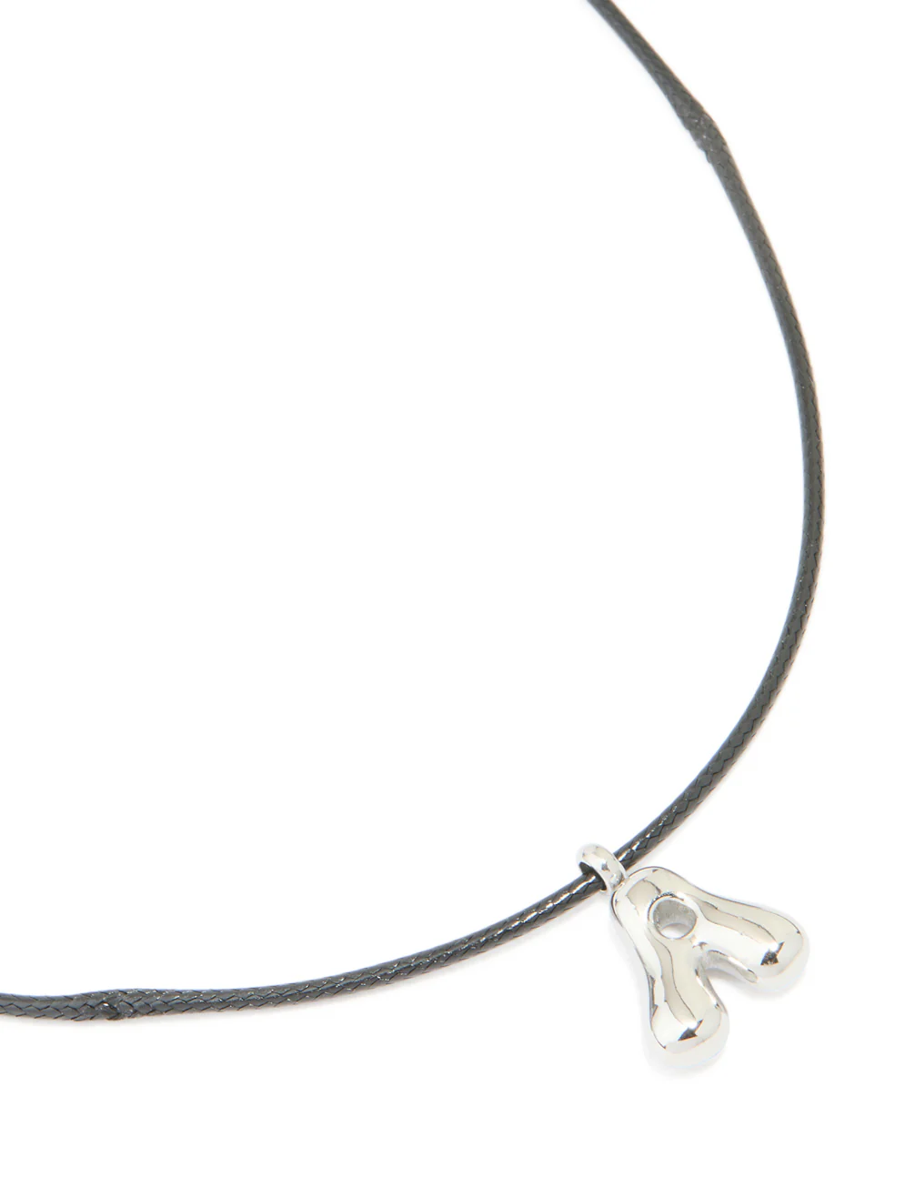 Waterproof Stainless Steel Large Bubble Letter A Cord Necklace