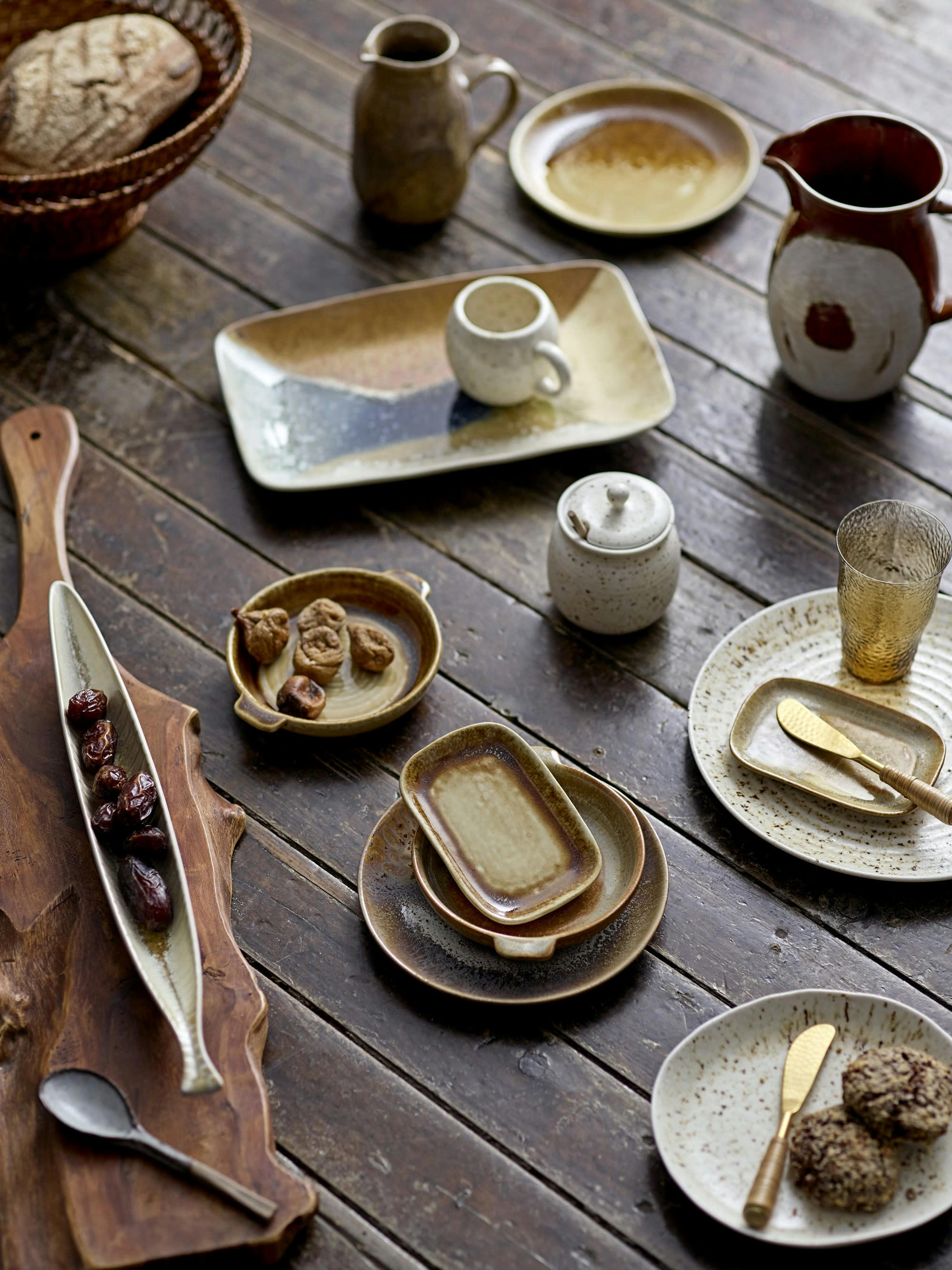 WILLOW - Assiette en grès blanc