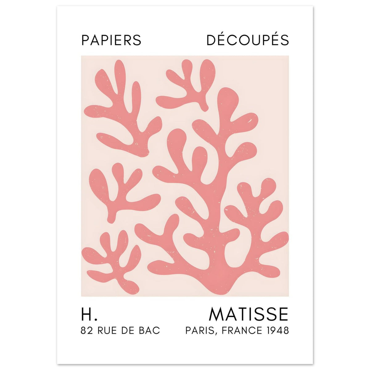 Artfulprints Poster Matisse – Coral shadows taupe  - 50x70 cm - Taupe